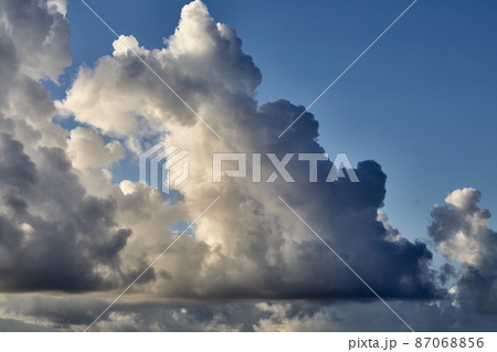 Cumulonimbus clouds in sky at sunset 87068856
