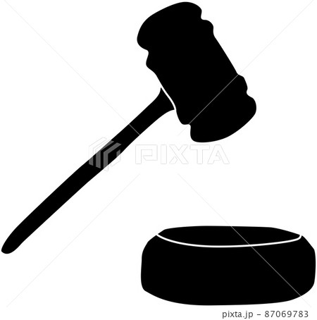 木槌のシルエット 87069783