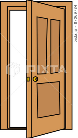 半開きのドアのイラスト 半開きのドアのイラスト 87069784