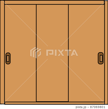 両扉のクローゼットのイラスト 両扉のクローゼットのイラスト 87069801