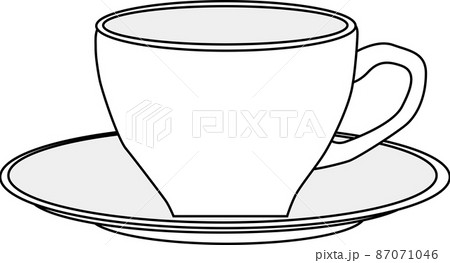シンプルなコーヒーカップのイラスト素材のイラスト素材