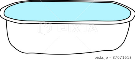 風呂桶にたまるお湯のイメージ 87071613