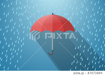 Red umbrella with rain drops. vector illustrationのイラスト素材 ...