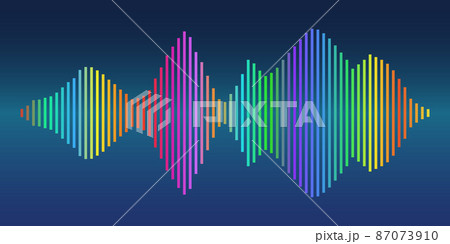 Colorful sound wave vector background Colorful sound wave vector background 87073910