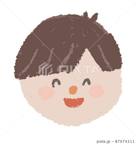 男の子の顔のイラスト 男の子の顔のイラスト 87074311