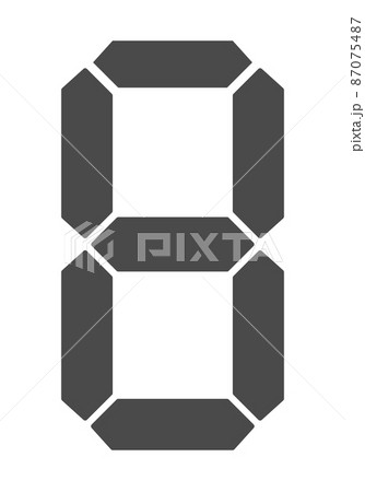 イラスト デジタル デジタル数字の8のイラスト素材 [87075487] - PIXTA