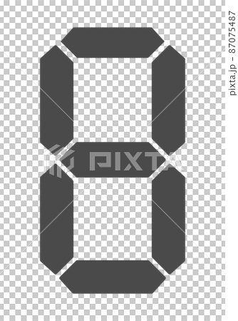 デジタル数字の8のイラスト素材 [87075487] - PIXTA