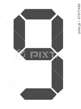 デジタル数字の9 87075488