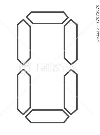 デジタル数字の0のイラスト素材 [87075670] - PIXTA