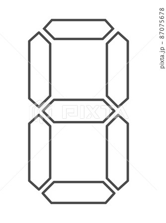 デジタル数字の8 87075678