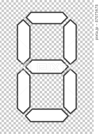 デジタル数字の8 87075678