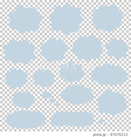 もやもや、もくもく吹き出し 87076113