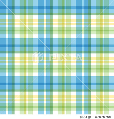 マドラスチェック/青×黄緑 87076706