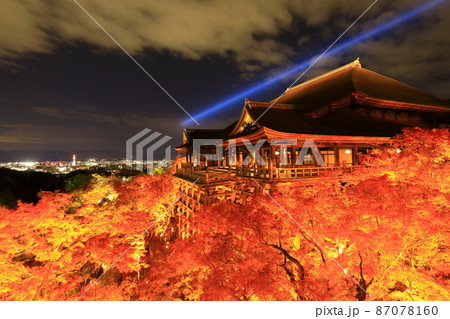 秋の清水寺　ライトアップ 87078160