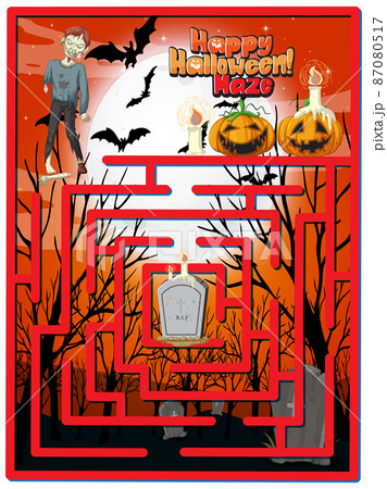 Maze game finds the zombie's way to gravestone 87080517