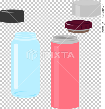 蓋を開けた水筒、保温瓶 蓋を開けた水筒、保温瓶 87080576