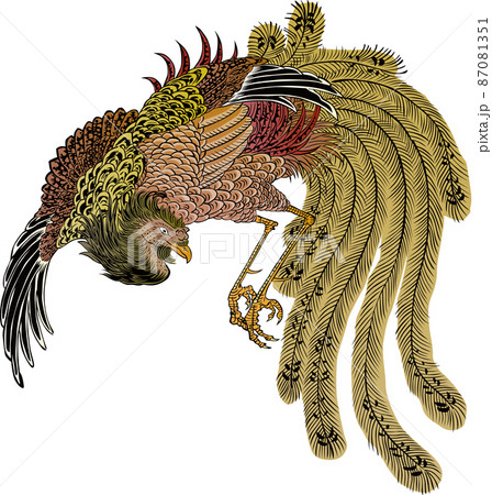 浮世繪鳳凰第5 部分-插圖素材[87081351] - PIXTA圖庫