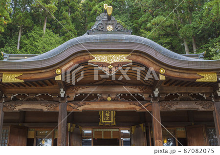 飛騨高山  神社　門　櫻山八幡宮　桜山八幡宮　高山　高山市　飛騨　飛騨の小京都 87082075