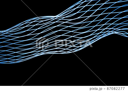 Sound waves in the visible blue color in the dark 87082277