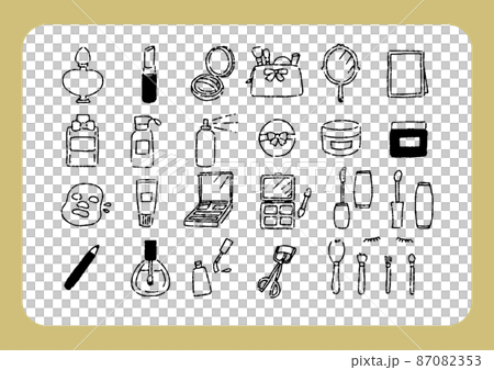 關於化妝的可愛手寫處理 關於化妝的可愛手寫處理 87082353