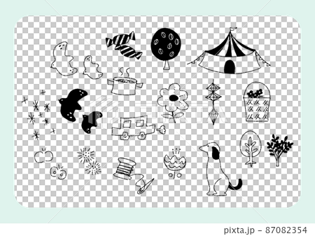 斯堪的納維亞手寫處理塗鴉風格 87082354