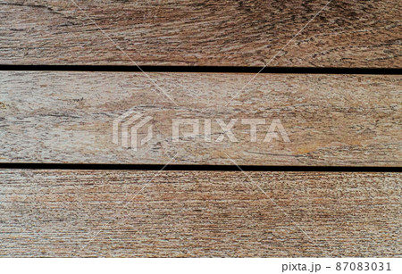 Old weathered rustic wooden background texture with vintage brown wood boards 87083031