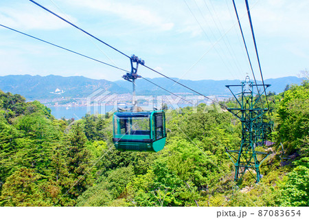 【広島】初夏の宮島　ロープウエーからの景色 87083654
