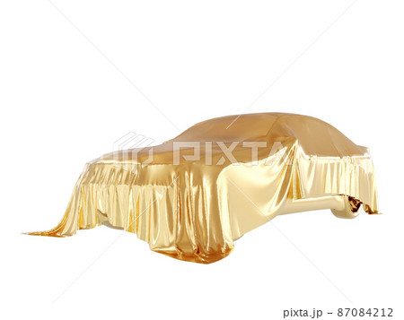 Presentation of the gold sport car. 3D rendering Presentation of the gold sport car. 3D rendering 87084212