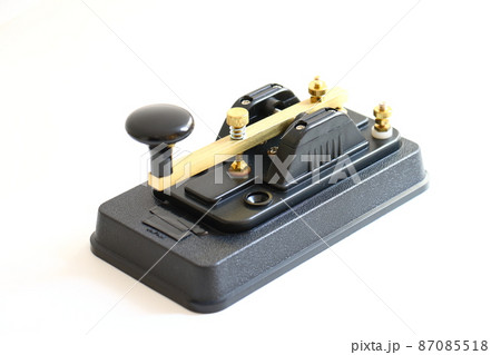 電鍵　縦振れ電鍵　でんけん　単式電鍵　Telegraph key　モールス符号 87085518
