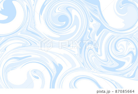 淡いブルーのマーブル模様の背景イラスト 87085664