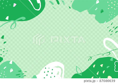 緑・黄緑のミニマル・アブストラクト・手描きの背景デザイン 緑・黄緑のミニマル・アブストラクト・手描きの背景デザイン 87086639