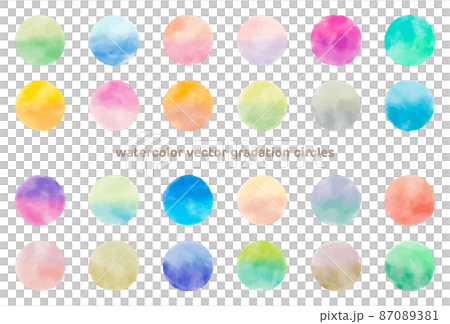 水彩的彩色漸變圓形紋理 水彩的彩色漸變圓形紋理 87089381
