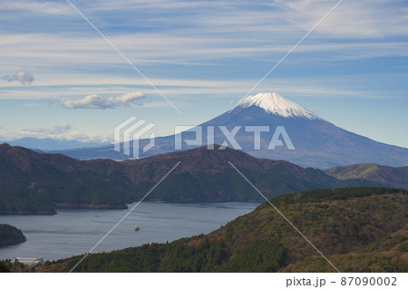 【神奈川県箱根町】大観山展望台からの眺める富士山 87090002