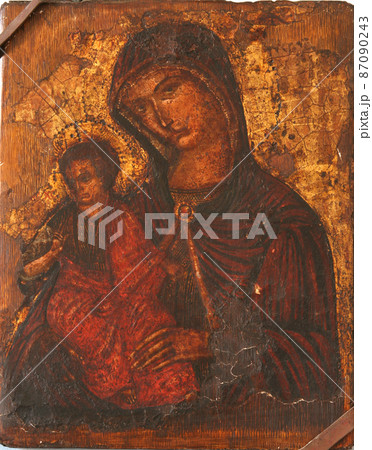 Blessed Virgin Mary with baby Jesus 87090243