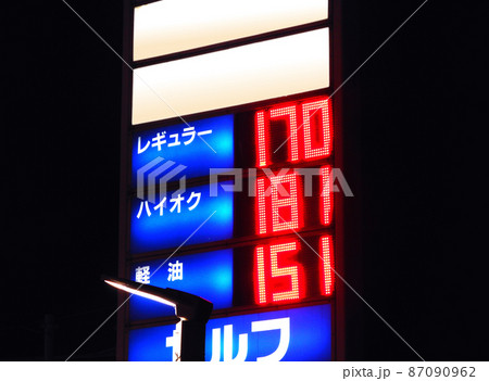 ガソリン価格を表示する電光掲示板 87090962