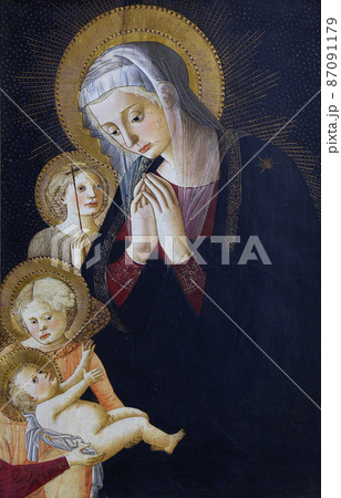 Pseudo Pier Francesco Fiorentino: Virgin and Child, of St. John and the angel, Old Masters Collection, Croatian Academy of Sciences in Zagreb Pseudo Pier Francesco Fiorentino: Virgin and Child, of St. John and the angel, Old Masters Collection, Croatian Academy of Sciences in Zagreb 87091179