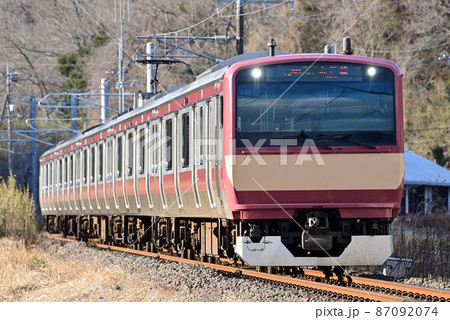 水戸線　笠間－宍戸　JR東日本　E531系　K451編成（勝田）　赤電復刻塗色 87092074