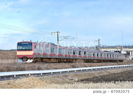 水戸線 笠間-稲田 JR東日本 E531系 K451編成(勝田) 赤電復刻塗色 水戸線 笠間-稲田 JR東日本 E531系 K451編成(勝田) 赤電復刻塗色 87092075
