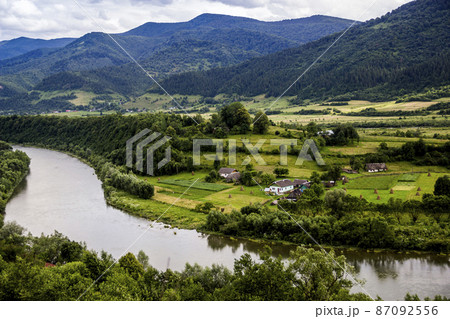 carpathian rural landscape 87092556