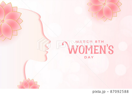 elegant flowers womens day card design 87092588