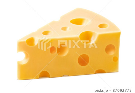 エメンタールチーズ チーズ イラスト リアル 影ありのイラスト素材