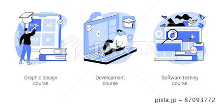 Professional IT courses isolated cartoon vector illustrations se 87093772