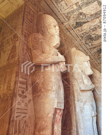 Abu Simbel, a rock in Nubia, two ancient Egyptian temples, the time of Ramses II 87094912