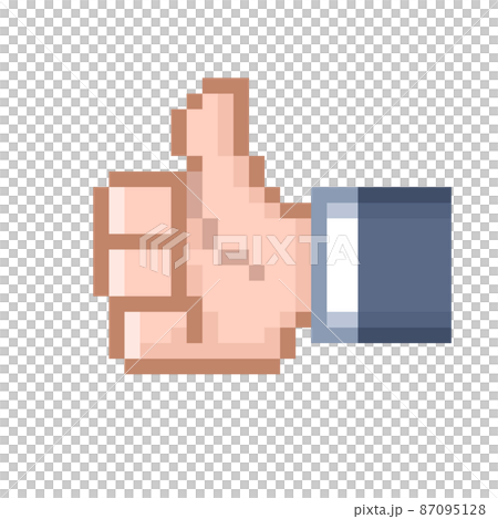 Thumbs up pixel illustration - Stock Illustration [87095128] - PIXTA