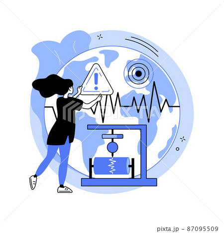 Seismology abstract concept vector illustration. 87095509