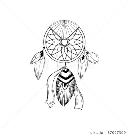 Dream catcher boho vector illustration design. Dream catcher boho vector illustration design. 87097309