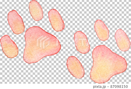Illustration of a simple dog footprint 87098150