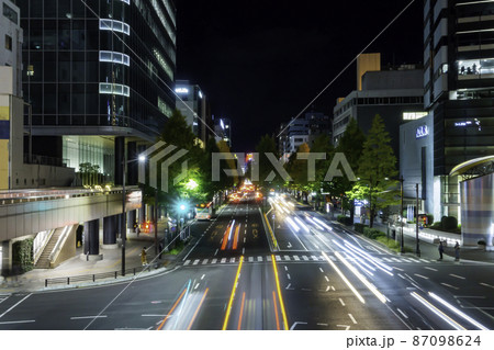 仙台駅西口 駅前通りと広瀬通の交差点 宮城県仙台市 仙台駅西口 駅前通りと広瀬通の交差点 宮城県仙台市 87098624