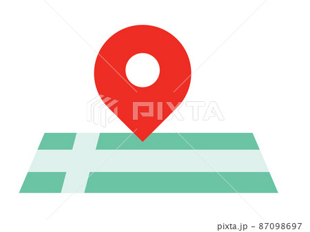現在地・所在地の地図のイラスト 現在地・所在地の地図のイラスト 87098697