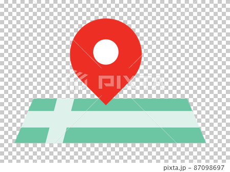 現在地・所在地の地図のイラスト 現在地・所在地の地図のイラスト 87098697